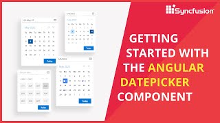 Getting Started with the Angular DatePicker Component [upl. by Polard755]