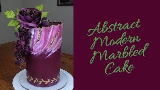 Abstract Modern Marbled Cake  Cake Decorating Tutorial [upl. by Anegroeg]