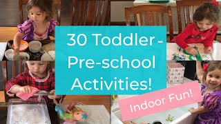 30 ToddlerPreschool Activities How to Keep 14 Year Olds Entertained At Home [upl. by Ayrolg627]