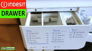 How to remove Dispenser Drawer on Indesit Washing Machine [upl. by Aliuqet]