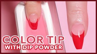 How to Color French Tip Using Dip Powder [upl. by Adaliah]