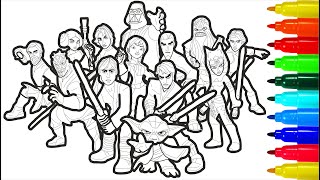 Star Wars Coloring Pages  Star Wars Colouring Pages for Kids [upl. by Ripp]