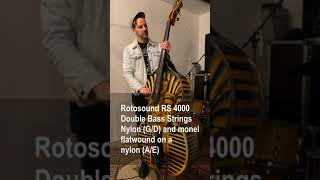 Rotosound Double Bass Strings RS 4000 bumped set for psychobilly  rockabilly slapbass style [upl. by Sholes]