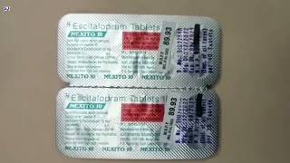 Nexito 10 Tablet  Nexito Tablets  Escitalopram Tablets  Nexito 10mg Tablet Uses Side effects Dose [upl. by Toblat]