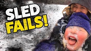 Sled Fails  Funny Winter Videos  TBF December 2019 [upl. by Okomom]