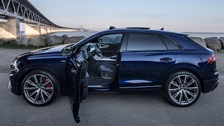 2021 AUDI Q8 55 TFSI QUATTRO V6T  STUNNING SPEC  NAVARRA BLUE  BLACK OPTICS  In Detail [upl. by Eile]