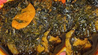 🇨🇲 How to cook Cameroonian Eru with Spinach  Recipe with measurements [upl. by Nnaitsirk]