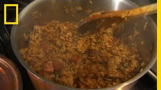 John Besh New Orleans Best Jambalaya  National Geographic [upl. by Woodford743]