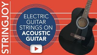 What Do Electric Guitar Strings Sound Like on Acoustic Guitar [upl. by Yenreit]