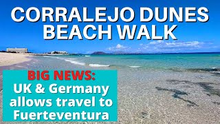 Corralejo Dunes Beach Walk  Fuerteventura Best Beaches [upl. by Dov]