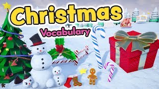 Christmas vocabulary in English for kids  Christmas words [upl. by Ahsan578]