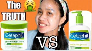 I TRIED CETAPHIL MOISTURIZING LOTION VS CETAPHIL MOISTURING CREAM ON MY FACE [upl. by Kataway]