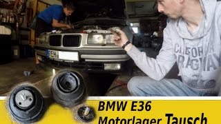 BMW E36 Motorlager wechseln  DeutschTutorial [upl. by Auburta475]