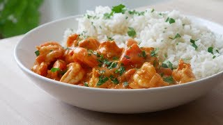 Schnelles Garnelen Curry Rezept  Simple Prawn Curry Recipe  ENG SUBS [upl. by Greenleaf]