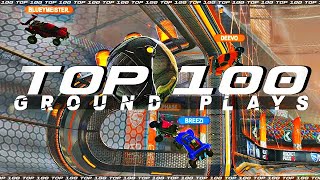 ROCKET LEAGUE TOP 100 GROUND PLAYS DRIBBLES FLICKS 200 IQ FAKES 🤯🧠 [upl. by Coltun]