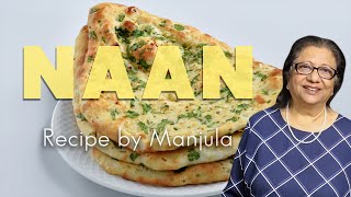 Naan Bread Recipe  How To Make Naan Bread at Home by Manjula [upl. by Aihsenat]