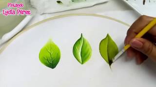 Como Pintar Hojas En Tela Fácil  Painting On Fabric How To Paint Leaves [upl. by Proud]