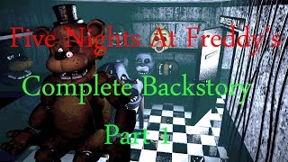 Complete Backstory Of Five Nights At Freddys FNAF Part 1 [upl. by Eiramit]