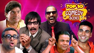 Top 10 Hindi Comedy Scenes  Paresh Rawal  Akshay Kumar Arshad Warsi  Johnny Lever  Rajpal Yadav [upl. by Atteloiv768]