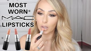 MOST WORN MAC LIPSTICKS [upl. by Kania486]