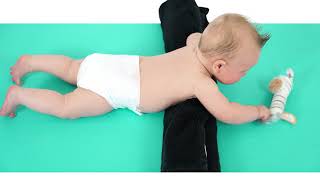 Baby Development  Tummy Time  Tummy Time with Towel [upl. by Christean360]