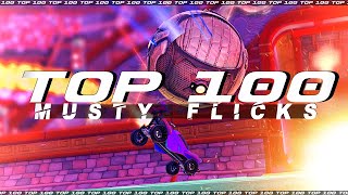 ROCKET LEAGUE TOP 100 MUSTY FLICKS [upl. by Ennaj]