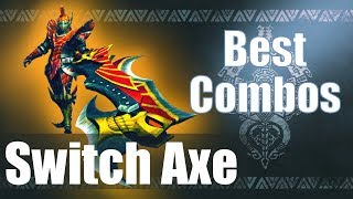 Monster Hunter World MHW  The BEST Switch Axe Combos Guide [upl. by Medor]