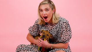 Florence Pugh The Puppy Interview [upl. by Ahseetal562]