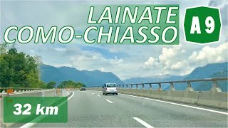 A9  LAINATE  COMO  CHIASSO  Autostrada dei Laghi  Percorso completo [upl. by Atiragram]