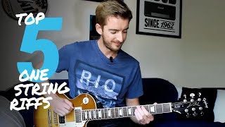 5 Easy Guitar Riffs on 1 STRING [upl. by Aliehs926]