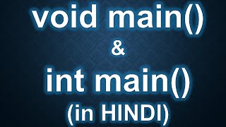 Difference Between void main amp int main in C Language in Hindi with Proper Presentation [upl. by Tobey986]