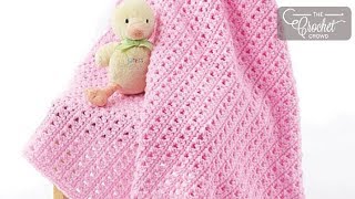 How to Crochet Beginner One Skein Baby Blanket [upl. by Irena]