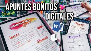 APUNTES BONITOS DIGITALES EN WORD  IPAD PRO  DanielaGmr â™Ą [upl. by Ilyse]