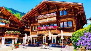 GSTAAD amp SAANEN  Walking tour In Swiss Resort Town  Switzerland 🇨🇭 [upl. by Adekan451]