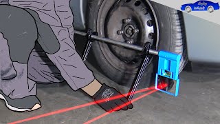 Comment REGLER soimême le PARALLELISME des roues avant avec un outil LASER [upl. by Kittie52]