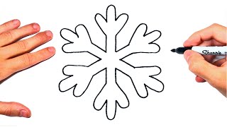 Cómo dibujar un Copo de Nieve  Dibujo de Copo de Nieve [upl. by Matthiew]