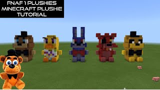 FNaF 1 Plushies Minecraft Plushie Tutorial FNaF Funko Toys [upl. by Kerad]