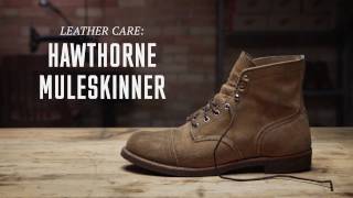 Red Wing Heritage  Hawthorne Muleskinner Roughout Leather Care [upl. by Elleiad]