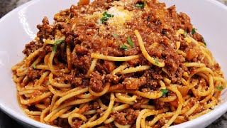 Super Easy Spaghetti and Meat Sauce Recipe  Meat Sauce Recipe [upl. by Clift355]