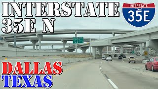 I35E North  Dallas  Texas  4K Highway Drive [upl. by Eilhsa816]