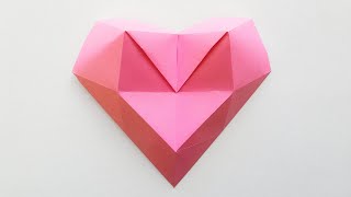 Comment faire un COEUR en ORIGAMI [upl. by Weidar144]