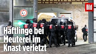 Gefängnismeuterei Polizei stürmt Knast in Thüringen  JVA Untermaßfeld [upl. by Hwang]