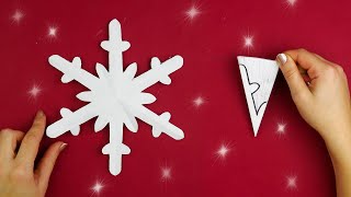 Cómo hacer un copo de nieve de papel en 5 minutos Simple [upl. by Hiro]