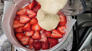 The Cake You Need To Try  Fresh Strawberry Tea Cake Recipe  Simply Mamá Cooks [upl. by Eixela698]