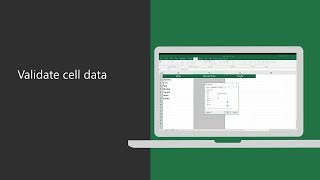 How to validate cell data in Microsoft Excel [upl. by Aedni]