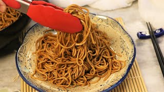 BETTER THAN TAKEOUT  Lo Mein Noodles Recipe [upl. by Kcuhc863]