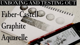 Testing FaberCastell Graphite Aquarelle pencils  Unboxing  Art Supplies  Adult colouring [upl. by Atikin]