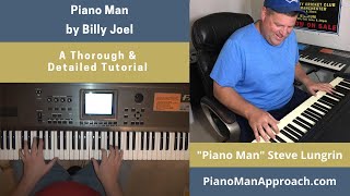 Piano Man Billy Joel Free Tutorial [upl. by Annayad760]