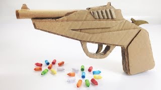 How To Make Simple Mechanism Cardboard Gun [upl. by Gerfen]